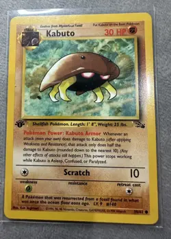 Pokemon TCG Kabuto Fossil 1st edition 50 Regular 1999-2000 - Image 1
