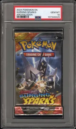 PSA 10 Pokemon Surging Sparks Archaludon Booster Pack Art Sealed Low Pop - Image 1
