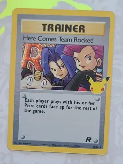 Pokemon 15/82, Here Comes Team Rocket!, Celebrations, Holo, Rare, NM - Image 1