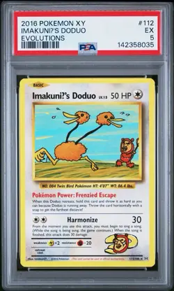 2016 Pokemon XY Evolutions - ImakuniU's Doduo - 112 - PSA 5 - Image 1