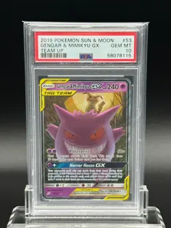 2019 Pokemon Gengar & Mimikyu GX 53/181 Tag Team - Team Up - PSA 10 - Image 1