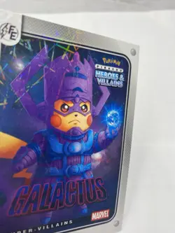 Pikachu as Galactus #18 Lazer Holo Marvel Heroes & Villains Non-Pokemon Fan Art - Image 2