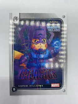 Pikachu as Galactus #18 Lazer Holo Marvel Heroes & Villains Non-Pokemon Fan Art - Image 4