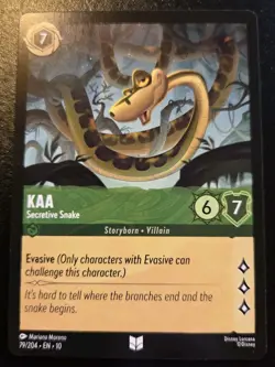 Kaa - Secretive Snake 79/204 Uncommon Whispers In The Well Disney Lorcana TCG - Image 1