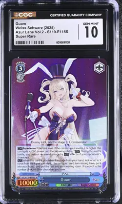 Weiss Schwarz GRADED Guam Azur Lane 2 SR 10 CGC ENGLISH - Image 1