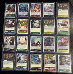 One Piece LOT 20 Cards ALL JOLLY ROGER FOIL and ALL IN TOP LOADERS - Image 1