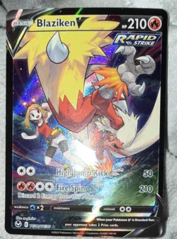 Pokemon Blaziken V TG14/TG30 Swsh12 Silver Tempest Ultra Rare Holo Full Art Card - Image 1
