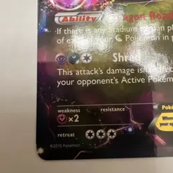 Pokemon Hydreigon EX (Full Art) 62/108 Roaring Skies Holo Ultra Rare Card - Image 4