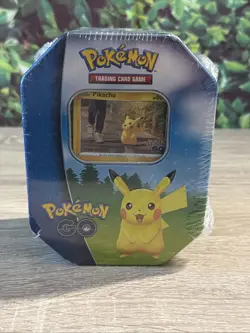 New Pokemon Go Holo Pikachu Premium Tin - 42 Total Cards - Image 1