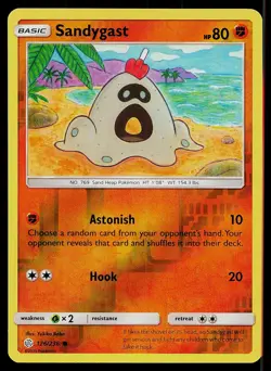 Pokemon Card Cosmic Eclipse Sandygast 126/236 Common Reverse Holo - Image 1