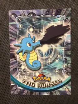 HORSEA #116 - Topps Blue Logo - 1st TV Animation - NON-HOLO POKEMON CARD - LP - Image 1