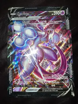 Jumbo Card Mewtwo V-Union SWSH162 Black Star Promo Pokemon Card MINT! - Image 1