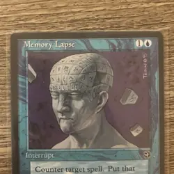 NMT MTG Memory Lapse Homelands Regular Blue Sorcery Card Vintage Instant - Image 2