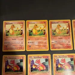 Pokemon 1999 Base Set Charmeleon #24/102 and Charmander #46/102. 8 Card Lot - Image 2