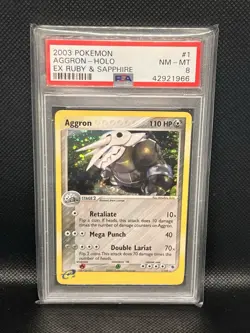 Pokemon Card - Aggron 1/108 - EX Power Keepers - Holo - PSA 8 - Image 1