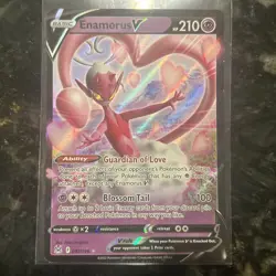 Enamorus V 082/196 Ultra Rare Holo Full Art Lost Origin Pokemon TCG Card NM - Image 1