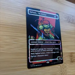Raphael, the Muscle m0091) (Borderless Surge Foil) TMNT Ninja Turtles Pixel Foil - Image 3