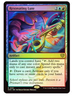 Resonating Lute - Foil Secrets of Strixhaven MTG - Image 1