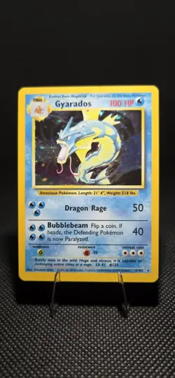 Pokemon TCG Gyarados Base Set 6/102 Holo Unlimited Holo Rare Pokemon - Image 1