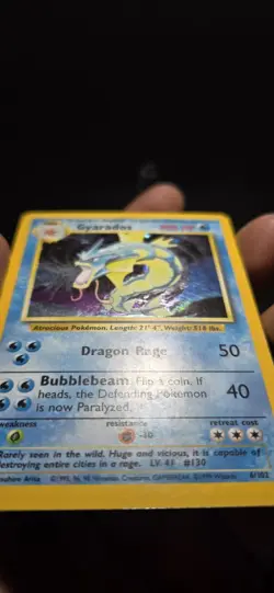 Pokemon TCG Gyarados Base Set 6/102 Holo Unlimited Holo Rare Pokemon - Image 4