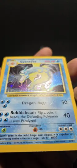 Pokemon TCG Gyarados Base Set 6/102 Holo Unlimited Holo Rare Pokemon - Image 5