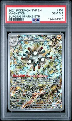 2024 Pokemon Surging Sparks - Magneton Black Star Promo No. 159 PSA 10 - Image 1