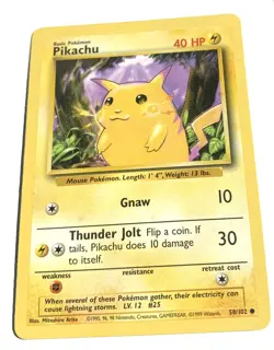 Pokemon TCG Card Pikachu Basic 58/102 - Image 1