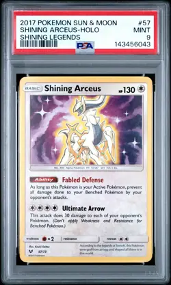 Shining Arceus-Holo 57 - PSA 9 - Pokemon Sun & Moon Shining Legends - MINT - Image 1