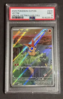 Pokemon Sv: Scarlet & Violet Promo Cards Victini Holo Promo PSA 9 #208 English - Image 1
