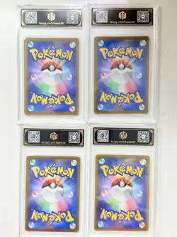 4x Japanese Pokemon TCG TOC 10 Pikachu & Piplup Graded Cards lot AB78 - Image 2