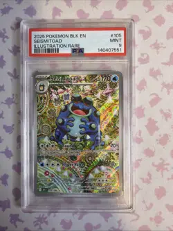2025 POKEMON SV BLACK BOLT - BLK EN #105/086 SEISMITOAD ILLUSTRATION RARE PSA 9 - Image 1