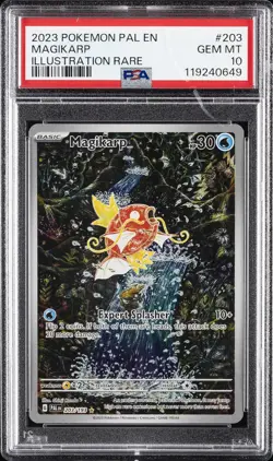 2023 POKEMON PAL EN-PALDEA EVOLVED ILLUSTRATION RARE #203 MAGIKARP PSA 10 - Image 1