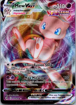 Mew VMAX #114/264 Ultra Rare Holo SWSH08: Fusion Strike Pokemon NM - Image 1