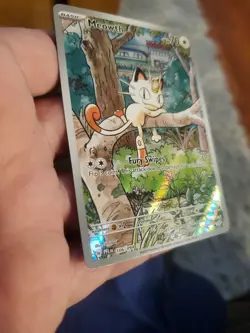 Pokemon TCG Meowth 106/094 Full Art Illustration Rare Holo Phantasmal Flame EN - Image 2