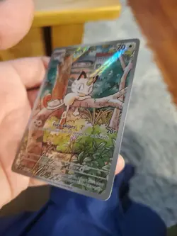 Pokemon TCG Meowth 106/094 Full Art Illustration Rare Holo Phantasmal Flame EN - Image 3