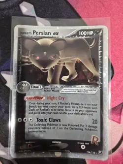 Pokemon TCG Rocket's Persian ex 116/115 Unseen Forces Secret Rare LP - Image 2