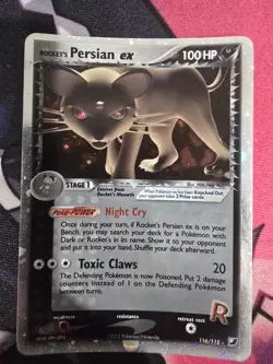 Pokemon TCG Rocket's Persian ex 116/115 Unseen Forces Secret Rare LP - Image 3