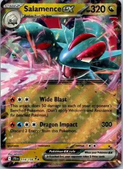 Salamence ex 114/159 - SV09: Journey Together Pokemon TCG NM Holofoil - Image 1