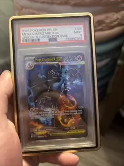 Pokemon Mega Charizard X EX Holo 125/094 PSA 9 Phantasmal Flames - Image 1