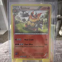 Pokemon Emboar Deck Exclusives Cracked Ice Holo Stage 2 Red 019/114 - Image 1