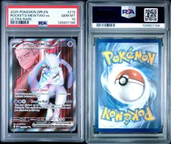 2025 Pokemon SV Destined Rivals DRI EN Team Rocket's Mewtwo ex #213/182 PSA 10 - Image 4