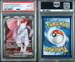 2025 POKEMON DESTINED RIVALS ULTRA RARE TEAM ROCKET'S MEWTWO EX PSA 10 - Image 3