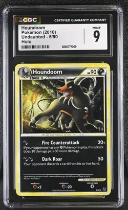CGC 9 Houndoom 5/90 Holo Undaunted Pokemon Card - Image 1