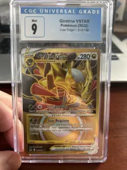 Giratina VSTAR Pokemon TCG Lost Origin Secret Rare 212/196 Gold Card CGC 9 MINT - Image 1