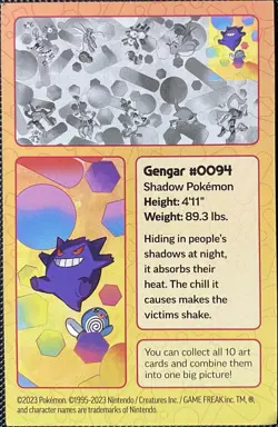 PUZZLE PIECE Gengar #94 - Scarlet & Violet 151 Pokemon Art Card 2023 - Image 2