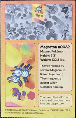 PUZZLE PIECE Magneton #82 - Scarlet & Violet 151 Pokemon Art Card 2023 - Image 2