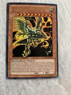 YuGiOh Trading Card Winged Dragon Of Ra JUMP-EN045 Limited Yu-Gi-Oh - Image 1