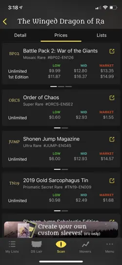 YuGiOh Trading Card Winged Dragon Of Ra JUMP-EN045 Limited Yu-Gi-Oh - Image 3