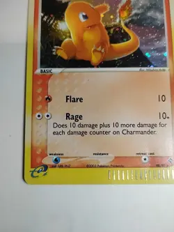 Pokemon Card Charmander EX Dragon 98/97 Secret Rare Holo MP 2003 TCG Vintage - Image 3