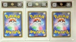 3x Japanese Pokemon TCG TOC 9/8 Pikachu Graded Cards (Pokemon GO) AB78 - Image 2